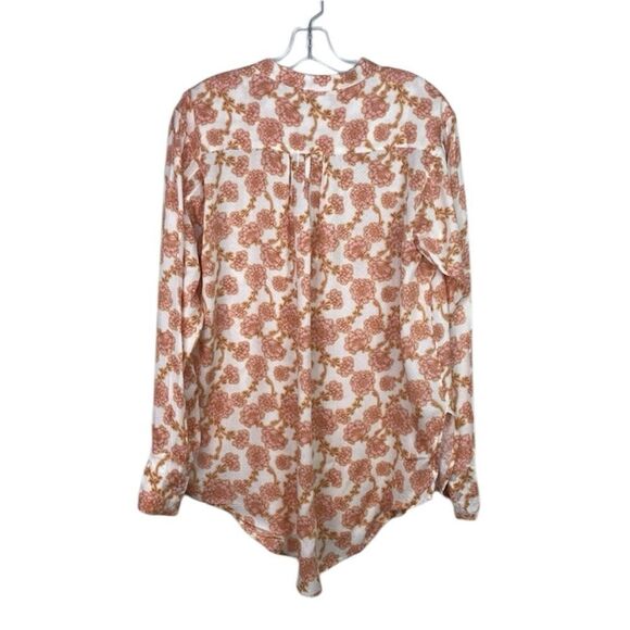 Free People NWT Mia Floral Print Tie Neck Tunic Top in Ivory Combo XS - Picture 7 of 10